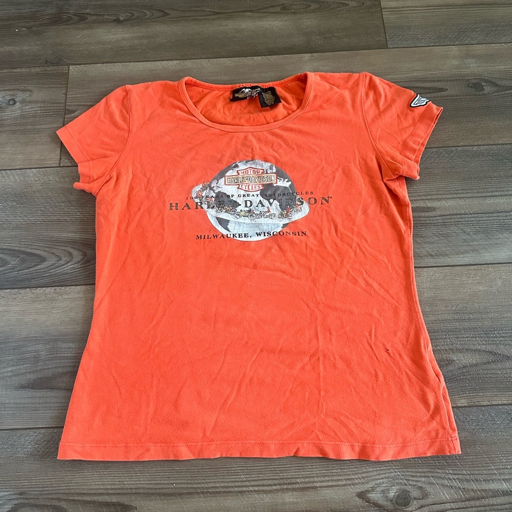 Vintage Harley-Davidson 2003 100th Anniversary Cropped Fitted Top